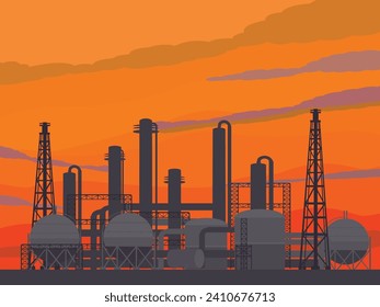 Industrial complex. Petro and gas.