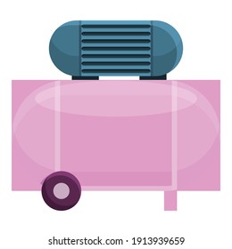 Industrial compressor icon. Cartoon of industrial compressor vector icon for web design isolated on white background