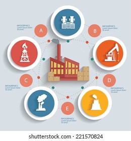 Industrial concept info graphic design,clean vector