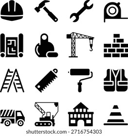 Ikonen für industrielle Konstruktion und Konstruktion