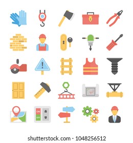 
Industrial and Construction Flat Icons
