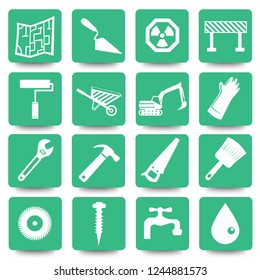 Industrial and construction icon set vector design