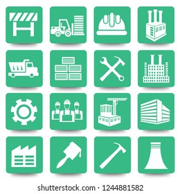 Industrial and construction icon set vector design