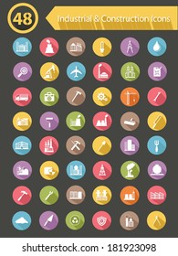 Industrial & Construction Icons,Colorful version,vector