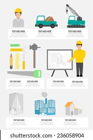 Industrial and construction info graphics. vector