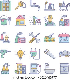 
Industrial and Construction Isolated Vector icons set every single icon can be easily modified or edit
