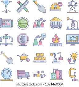 
Industrial and Construction Isolated Vector icons set every single icon can be easily modified or edit
