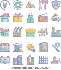 
Industrial and Construction Isolated Vector icons set every single icon can be easily modified or edit
