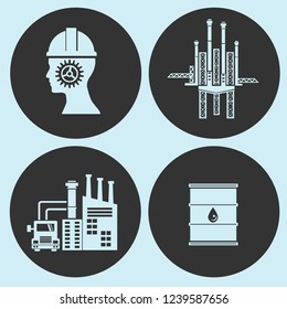 Industrial and construction vector icon set