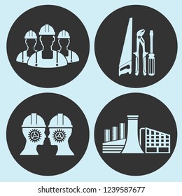 Industrial and construction vector icon set