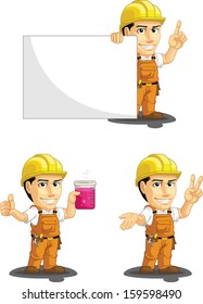 Industrial Construction Worker Customizable Mascot 6