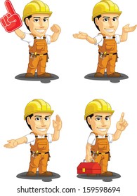 Industrial Construction Worker Customizable Mascot 14 