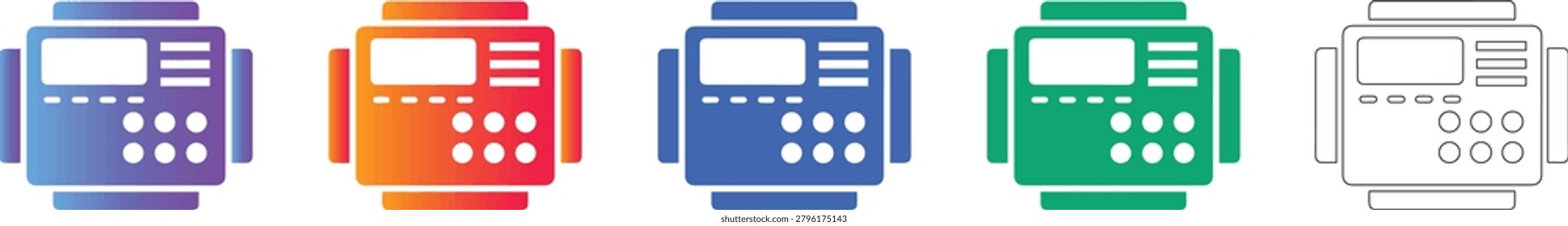 Industrial Control Panel Display Icon Set vol 1185