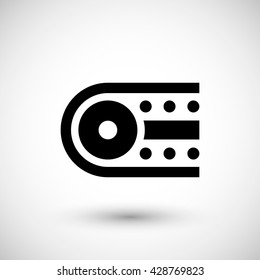 Industrial conveyor icon