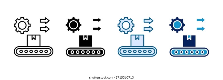 Conjunto de iconos de transportador de Industrial Colección de estilo múltiple