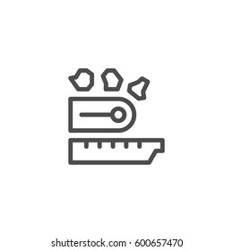 Industrial conveyor line icon