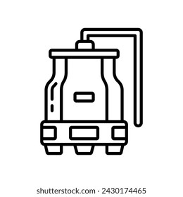 Icono de Torres de enfriamiento industrial en vector. Logotipo
