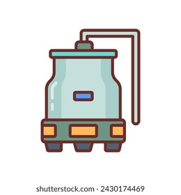 Industrial Cooling Towers icon in vector. Logotype
