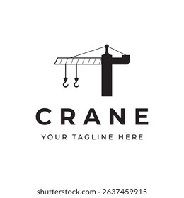 Industrial crane or heavy equipment logo design.