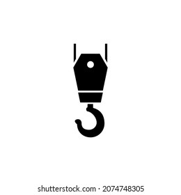 industrial crane hook icon vector illustration logo template for many purpose. Isolated on white background.