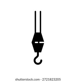  Gancho de la grúa de Industrial, icono de Vector de línea