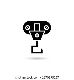 industrial crane hook symbol vector