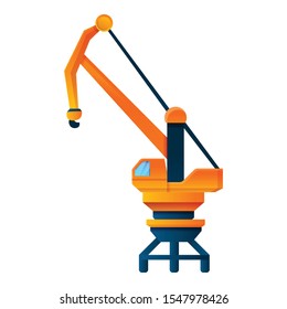 Industrial crane icon. Cartoon of industrial crane vector icon for web design isolated on white background