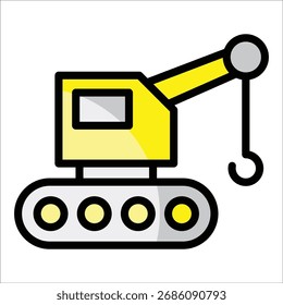 Industrial Crane Icon Element For Design