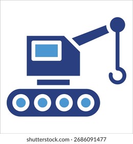 Industrial Crane Icon Element For Design