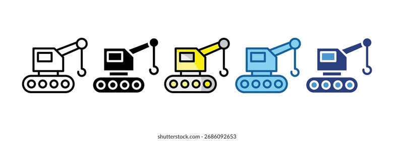 Industrial Crane Icon Element For Design
