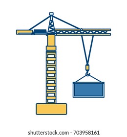 industrial crane loading container cargo terminal element