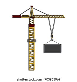 industrial crane loading container cargo terminal element