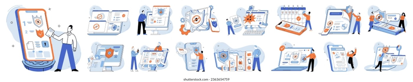 Industrial cyber security. Vector illustration. Privacy must be safeguarded in digital realm cyberspace Factories and industrial systems require robust cyber security measures The industrial sector