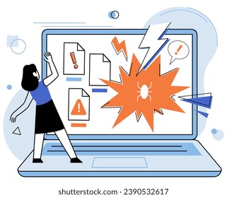 Industrial cyber security. Vector illustration. The protection and safety technology are paramount in industrial sector Businesses rely on robust security measures to mitigate risk cyber attacks