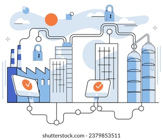 Industrielle Cybersicherheit, Antivirensoftware-Entwicklung. Malware, Schutz vor Computerviren, industrielle Ausrüstung, die speziell für den langfristigen, konstanten Betrieb in technischen Anlagen entwickelt wurde
