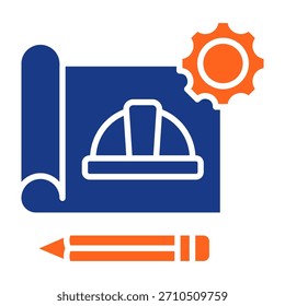 Ilustración vectorial de relleno de iconos de diseño de Industrial