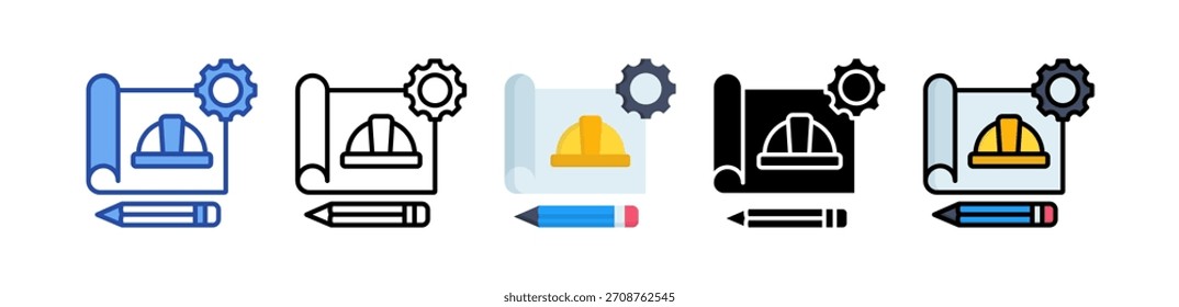 Icono de diseño de Industrial Ilustración de estilo múltiple