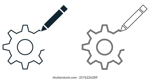 industrial design icon vector, product sketches, prototypes, tools, gears, and 3D models
