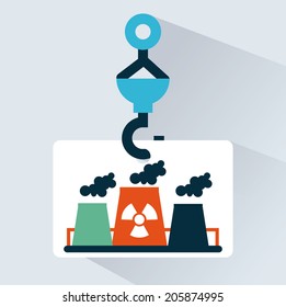 industrial design over background vector illustration