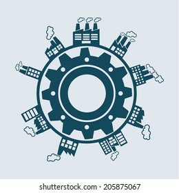 industrial design over background vector illustration
