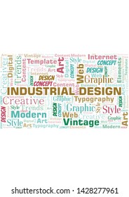 Industrial Design word cloud. Wordcloud made with text only.