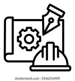 Industrial Designer Icon Element For Design