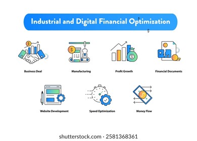 Industrial and Digital Financial Optimization. Manufacturing and Production Line, Speed Optimization with Gear, Website Development with Financial Optimization, Profit Growth, and more.