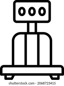 industrial digital scale Concept Vector Line Icon Design, Weight Measuring device Symbol, Mass balances Sign, Traditional scale Stock Illustration
