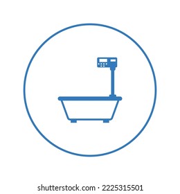 Industrial digital weight scale icon | Circle version icon |