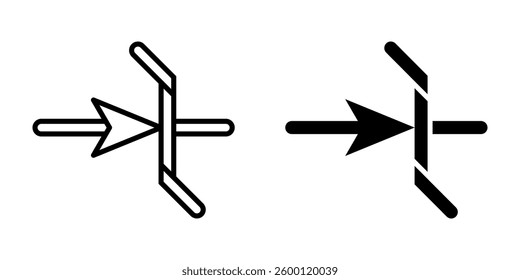 Industrial diode icon simple vector. Electric circuit. Central computer