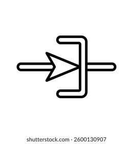 Industrial Diode icon simple vector. Electric circuit. Central computer