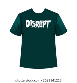 Industrial disruption T-shirt design featuring bold, distressed typography. This rebellious T-shirt design captures an edgy, non-conformist spirit perfect for streetwear. Crafted with a gritty, worn-in look, this high-quality T-shirt is essential for those who want their casual clothing to reflect a daring, forward-thinking, and bold sense of personal style.