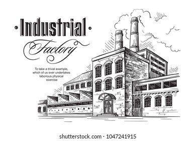 industrial distillery factory. Vector illustration