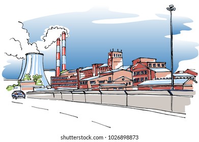 Industrial district sketch